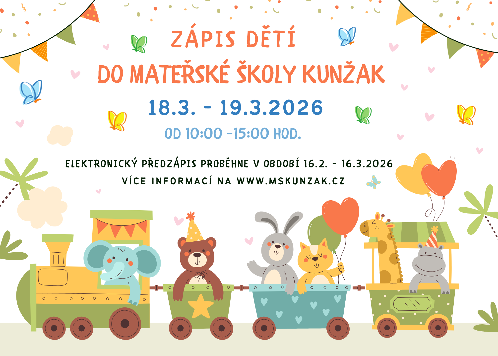 obrázek k článku: Zápis do Mateřské školy Kunžak pro školní rok 2026/2027